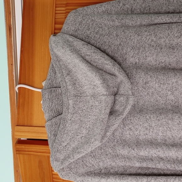 Pink Rose Medium Light Grey Hooded Open Cardigan - Picture 3 of 13